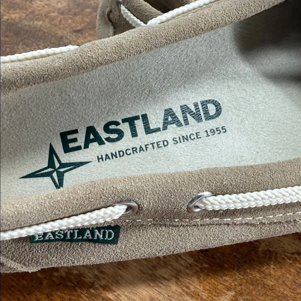 Eastland Shoes Wm 7.5M Yarmouth Tan Suede Boat Moccasin Loafers